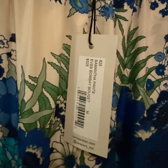 NWT Cara Cara Samantha Pants Evening Blue Bombay Size Medium (Retail: $525) - Picture 6 of 6